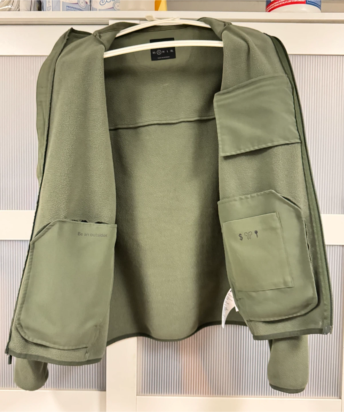 FIGS Moss Green On Shift Fleece Jacket Mens [SMALL] - photo 2