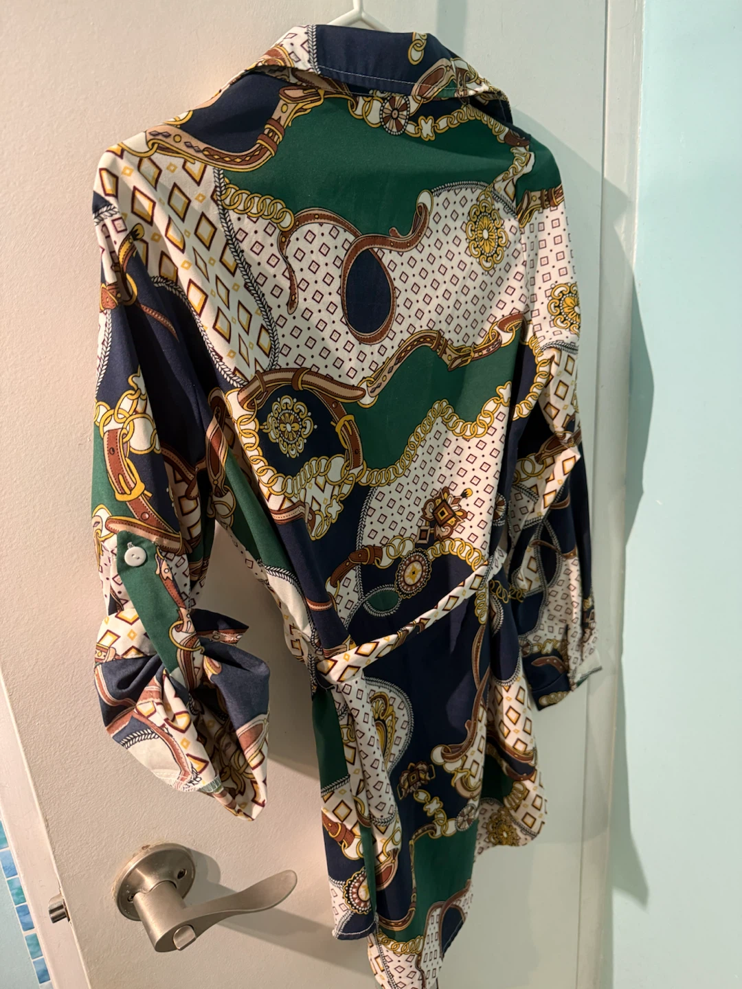 Chain Print Belted Shirt - photo 2