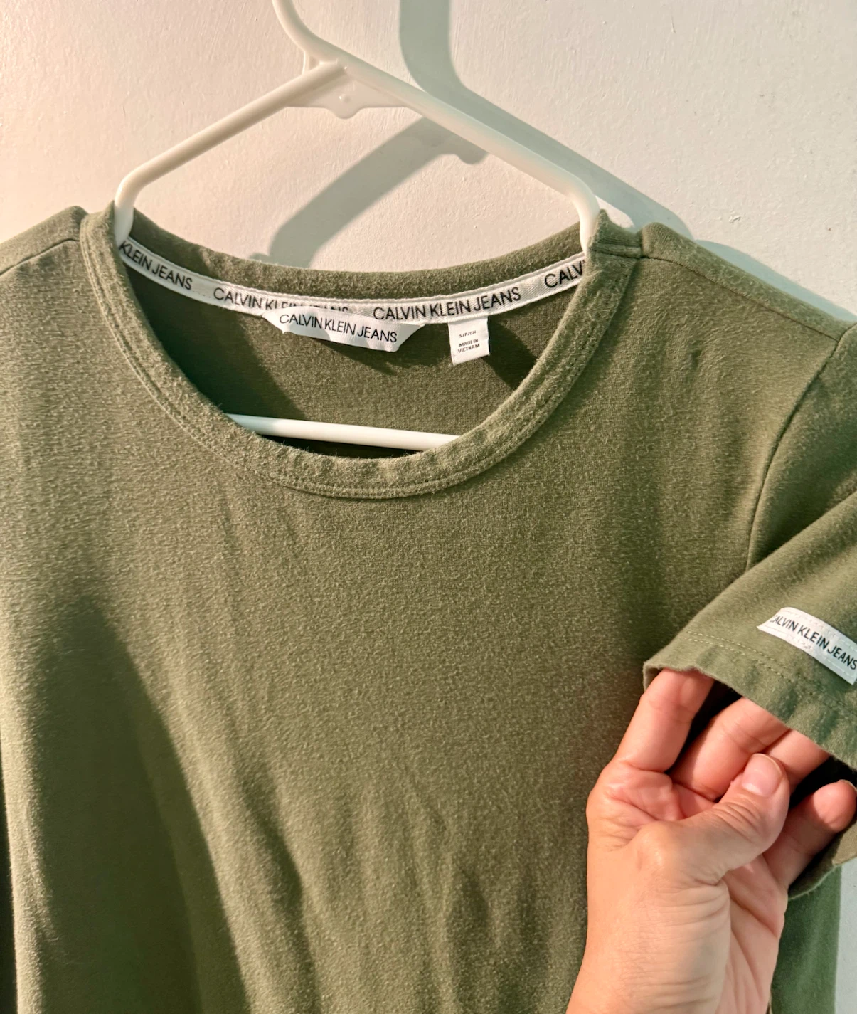 Calvin Klein Jeans Olive T-Shirt Dress