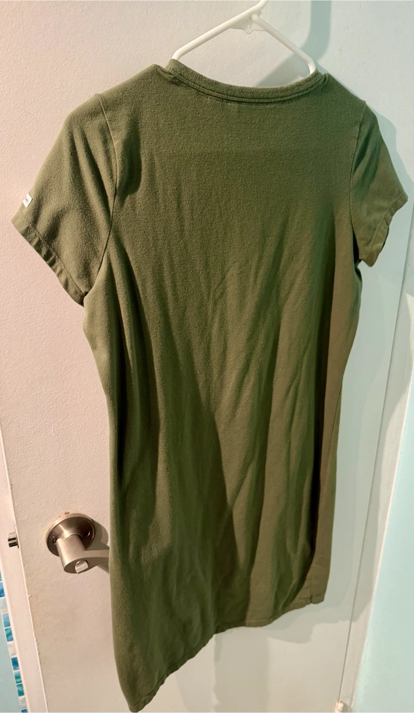 Calvin Klein Jeans Olive T-Shirt Dress - photo 2