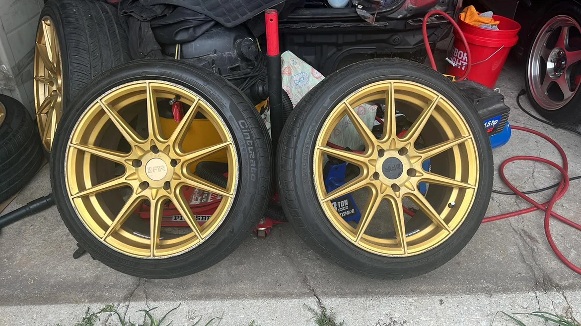 F1r Gold Wheels with Tires 225/45 R18 all 4 rims