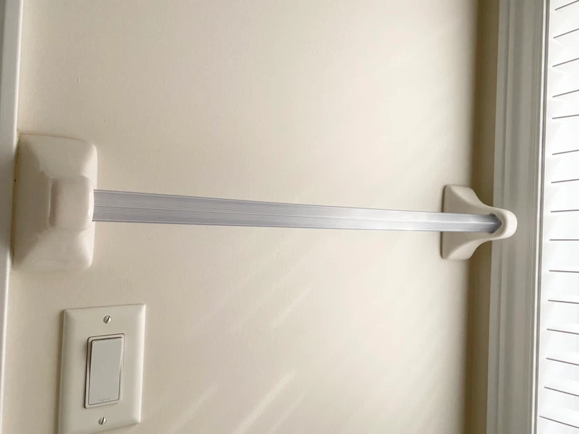 White Ceramic Towel Bars (Set of 2)