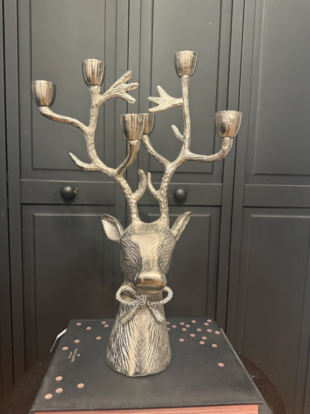 Silver Reindeer Candelabra