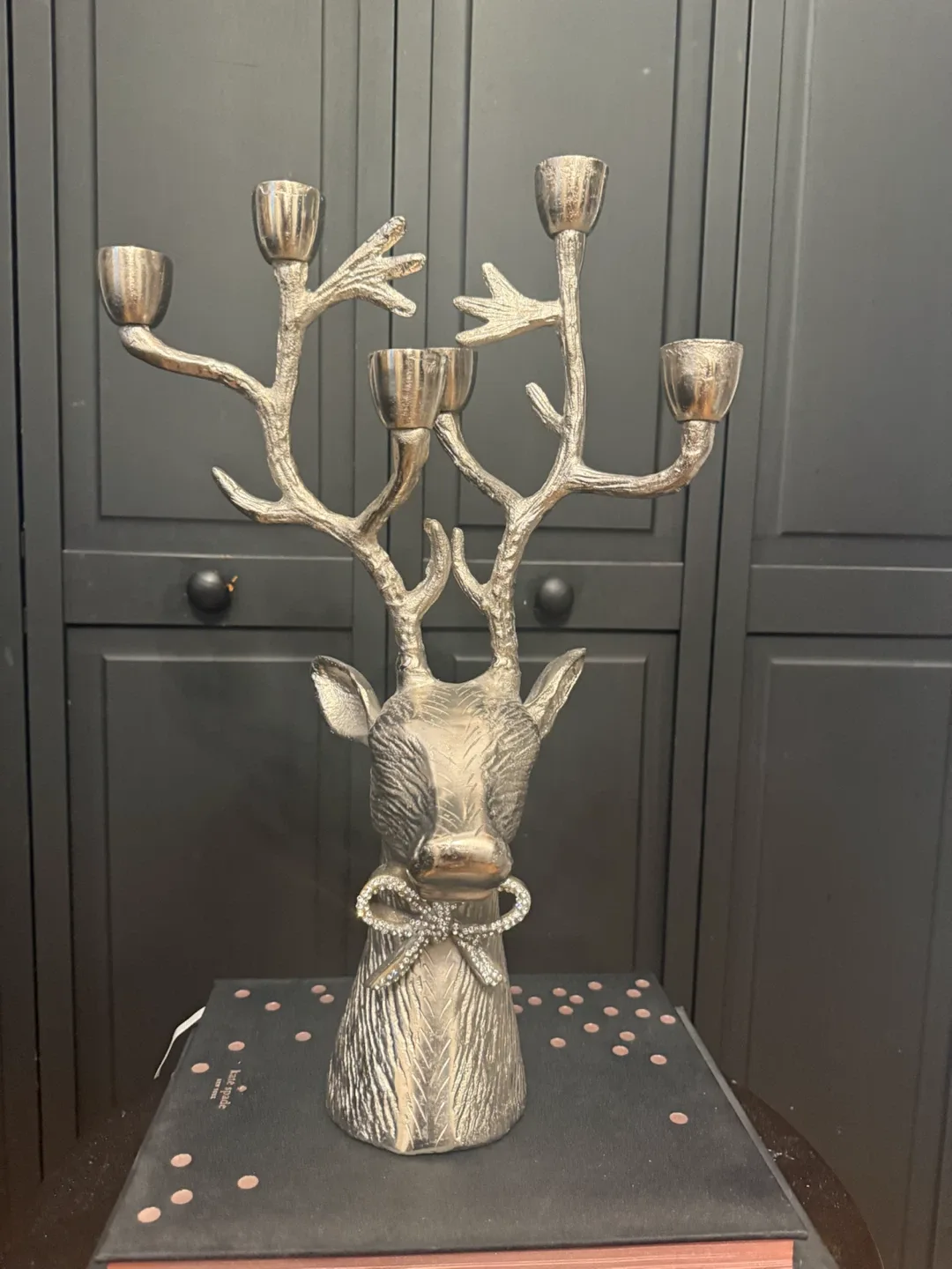 Silver Reindeer Candelabra