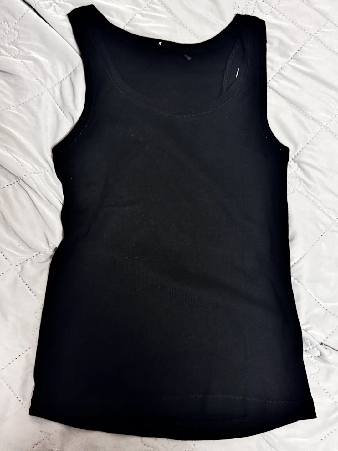 Black Cotton Tank Top