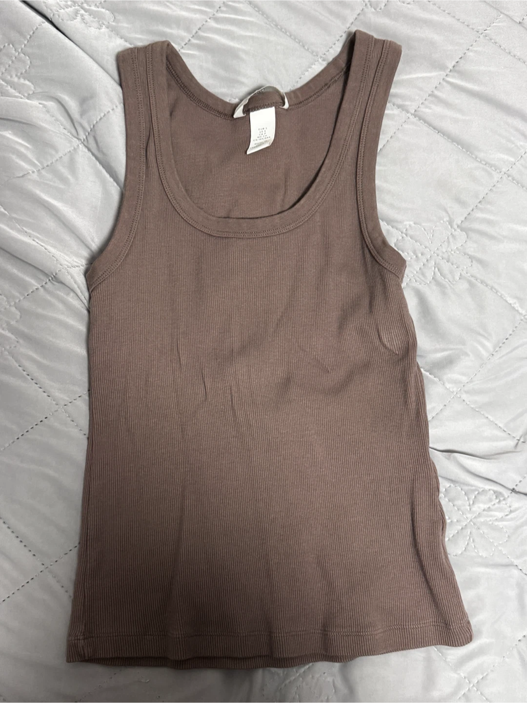 H&M Ribbed Tank Top Brown