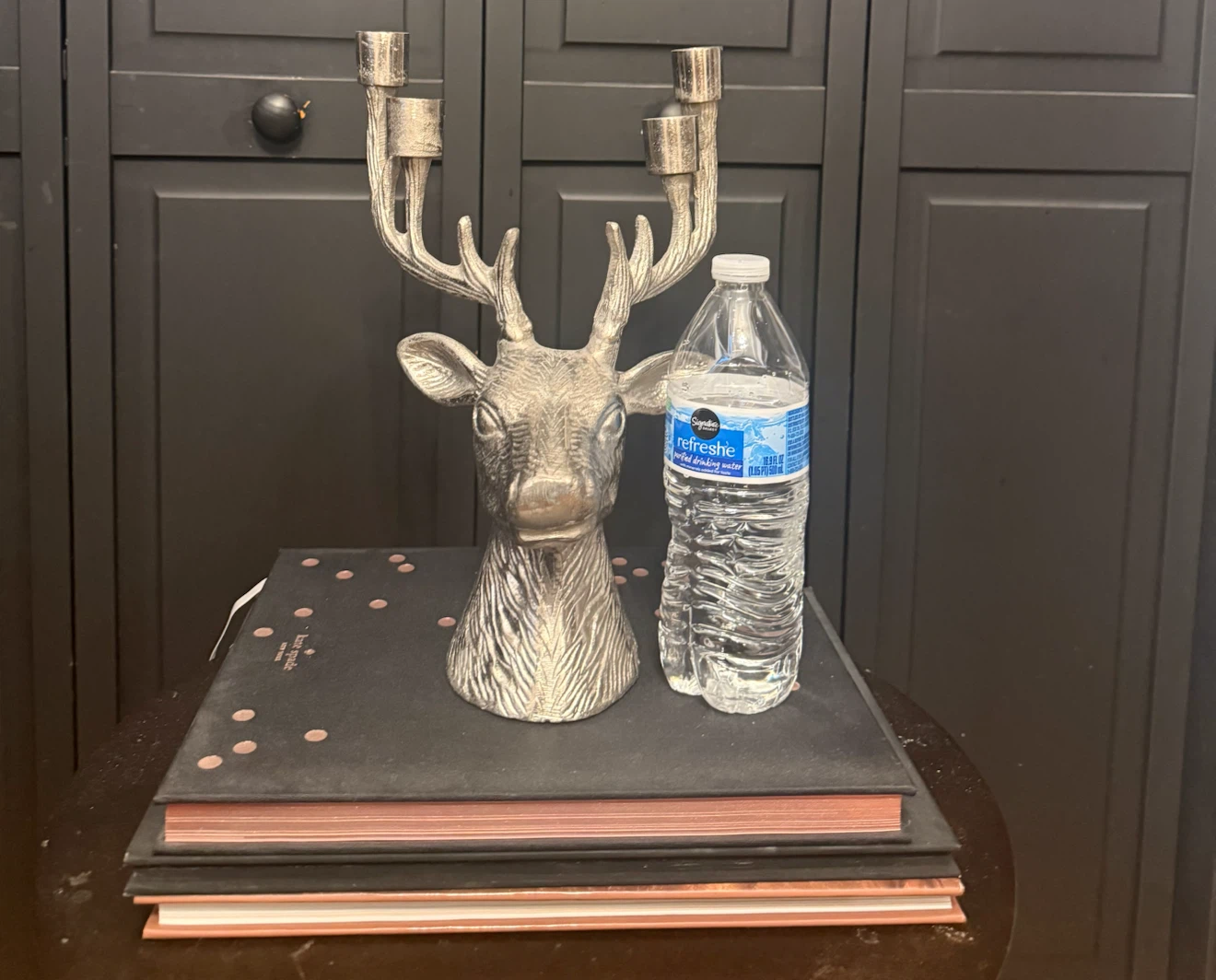 Antiqued silver Stag Candelabra - photo 3