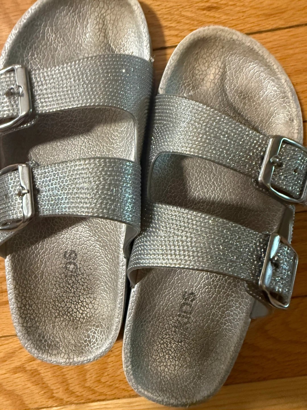 Silver Sparkly Kids Sandals 🏈 - photo 3