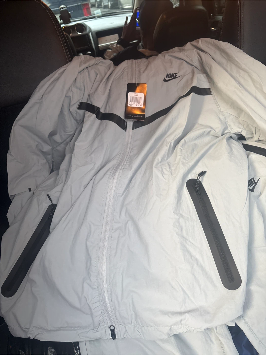 Grey/Black Nike Tech Fleece Windrunner Set