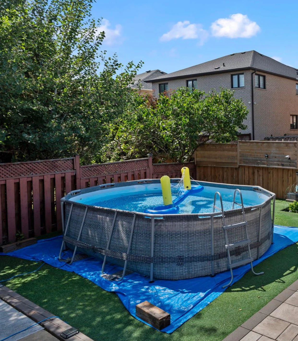 Wicker Print Above Ground Pool