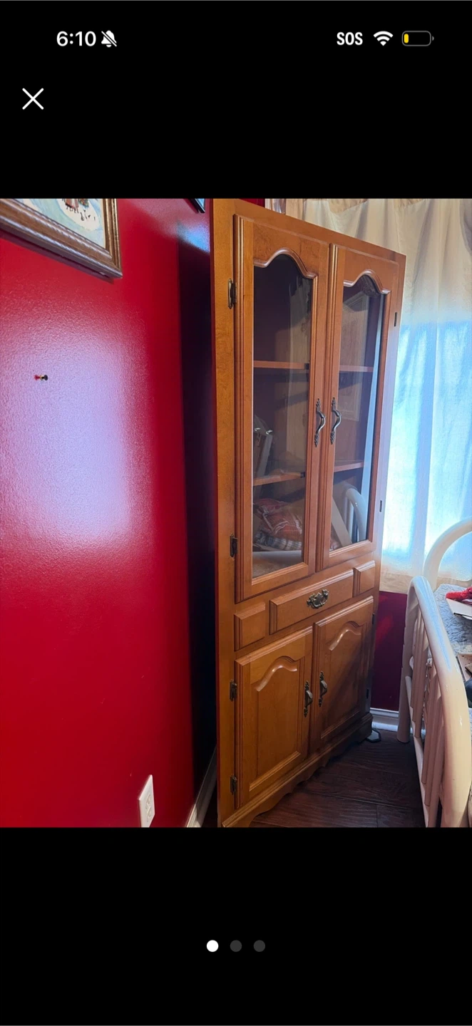 Wooden Corner China Cabinet