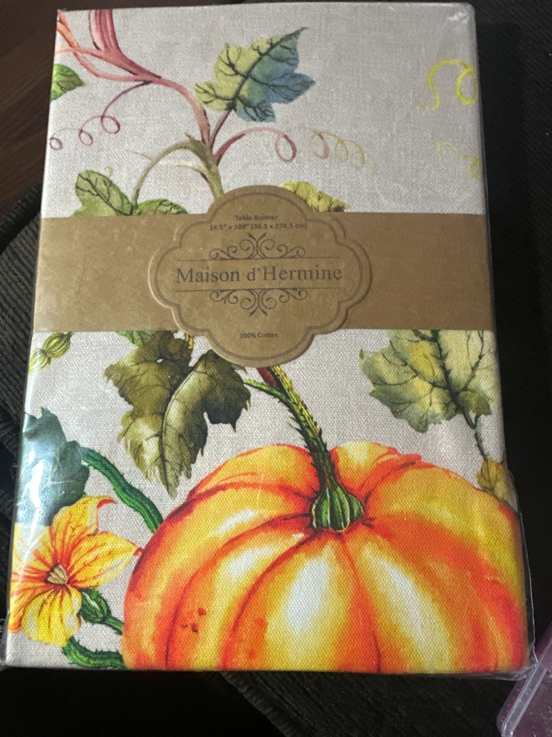 Maison d'Hermine Pumpkin Table Runner