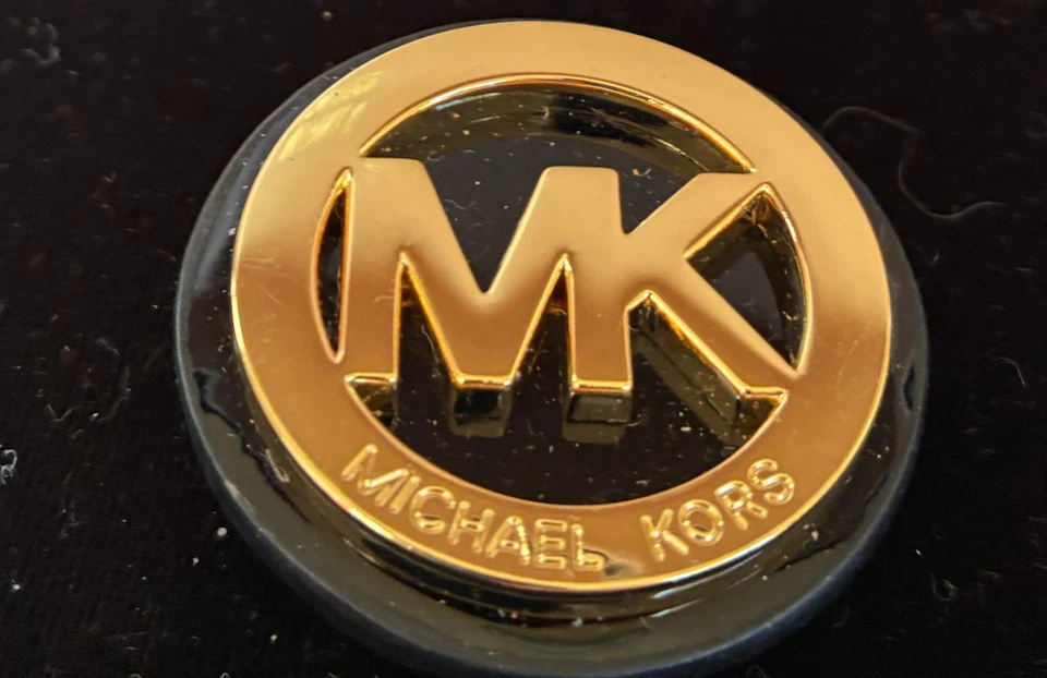Michael Kors Gold Tone Logo Disc