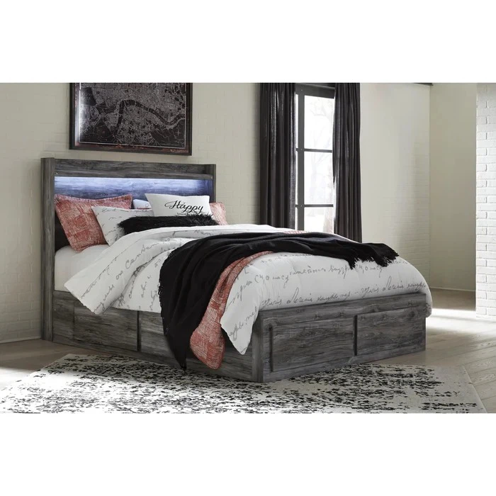 🏈 Set of Queen Bed+Night Stand+Chest+Mattress - photo 2