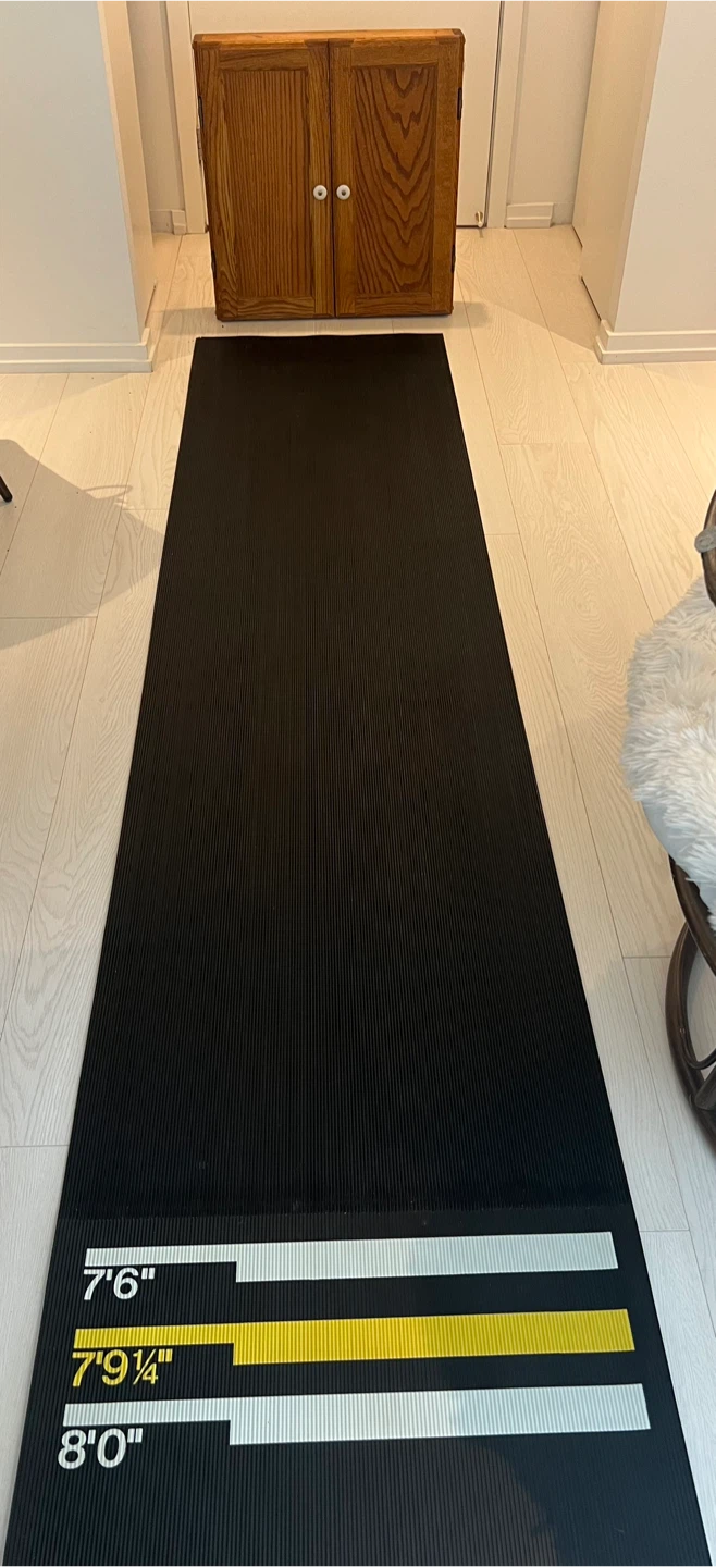 Dartboard and Cabinet Set with Throw Line Mat - photo 2