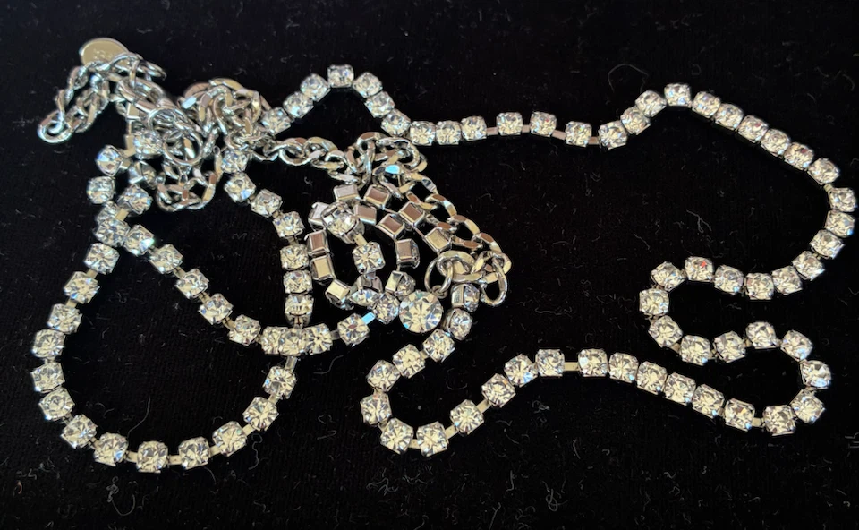 Crystal Rhinestone Tennis Necklace