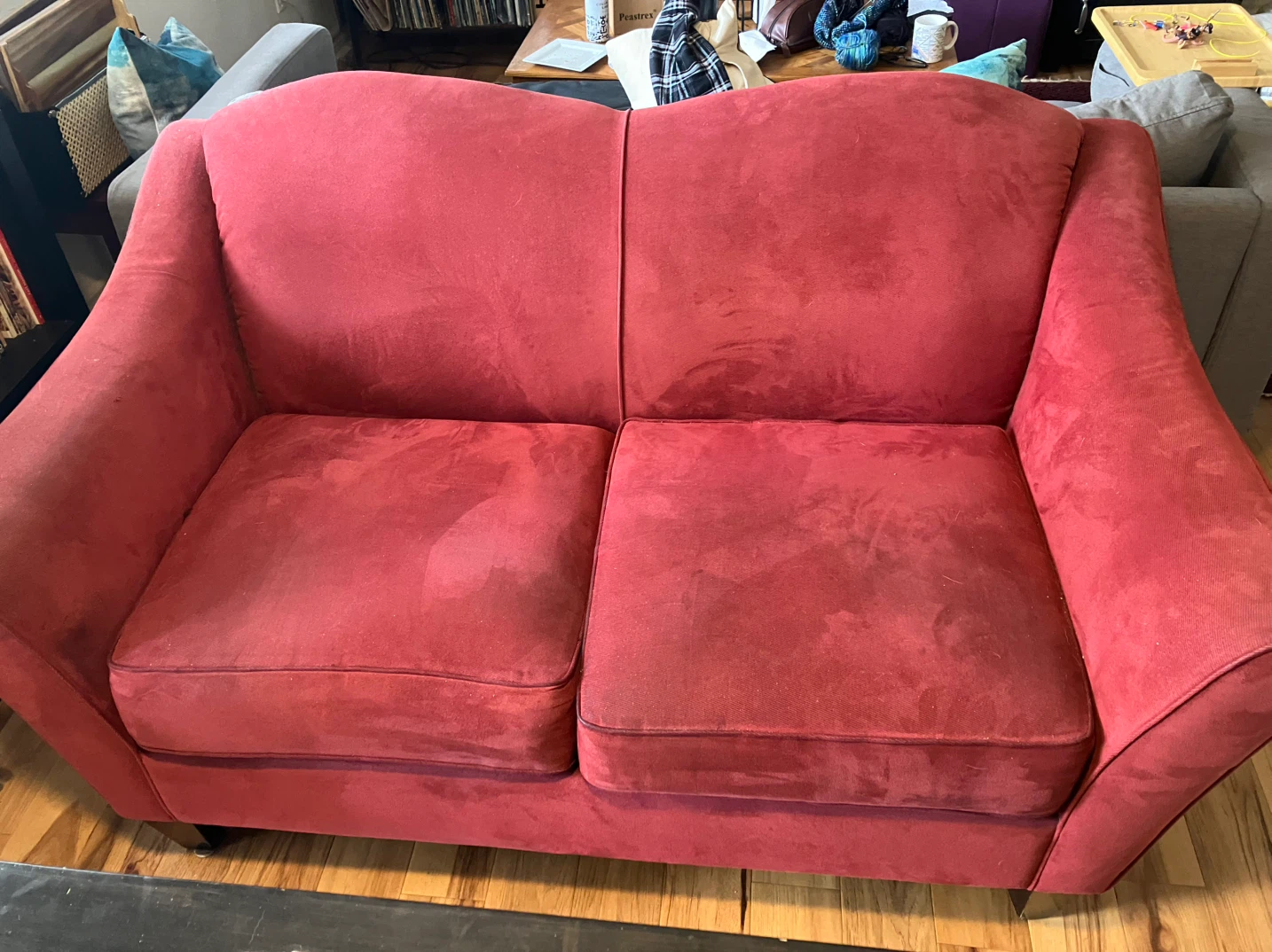 Free Red couch/loveseat