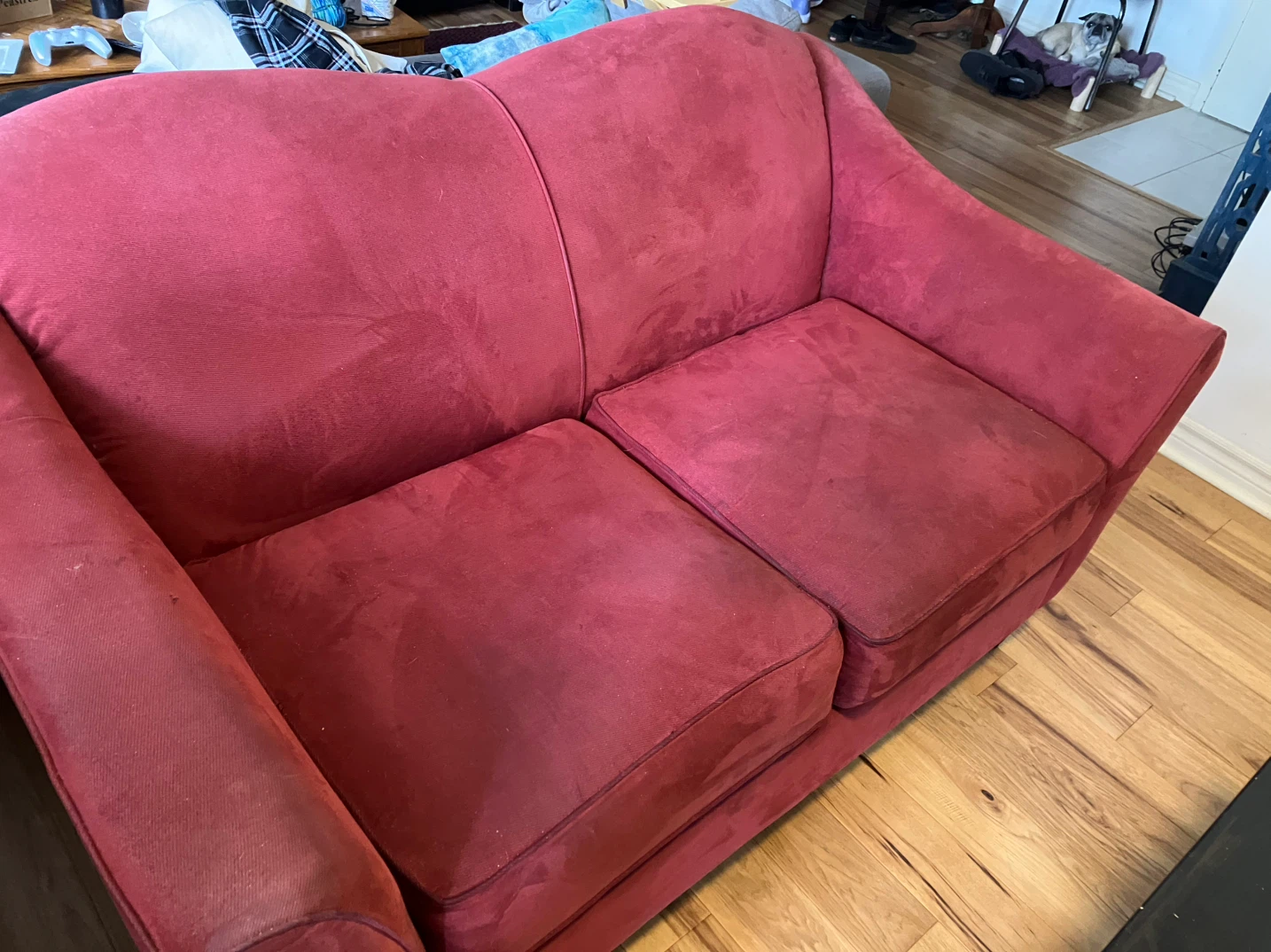 Free Red couch/loveseat - photo 2
