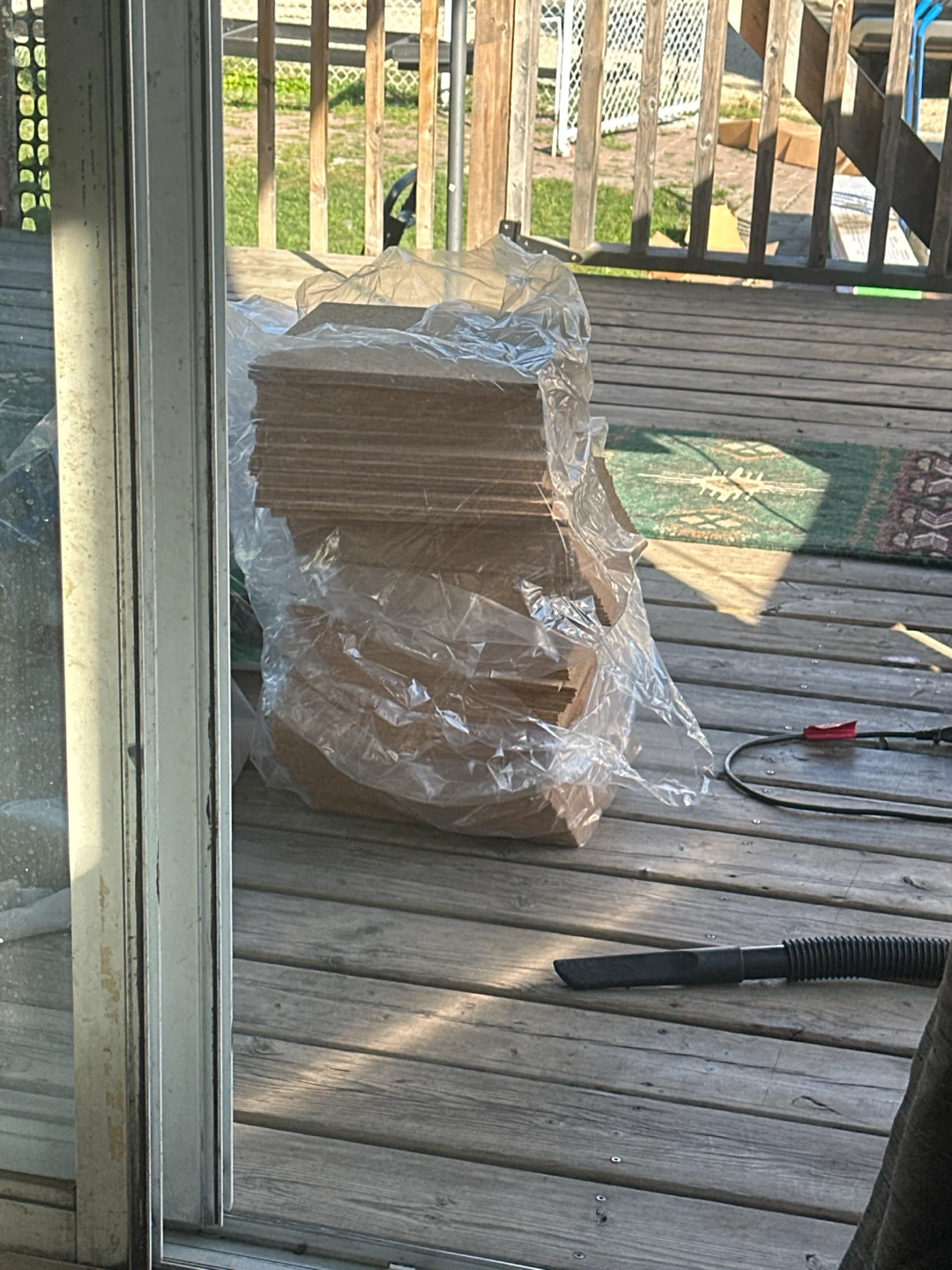Stack of Square Cork Tiles