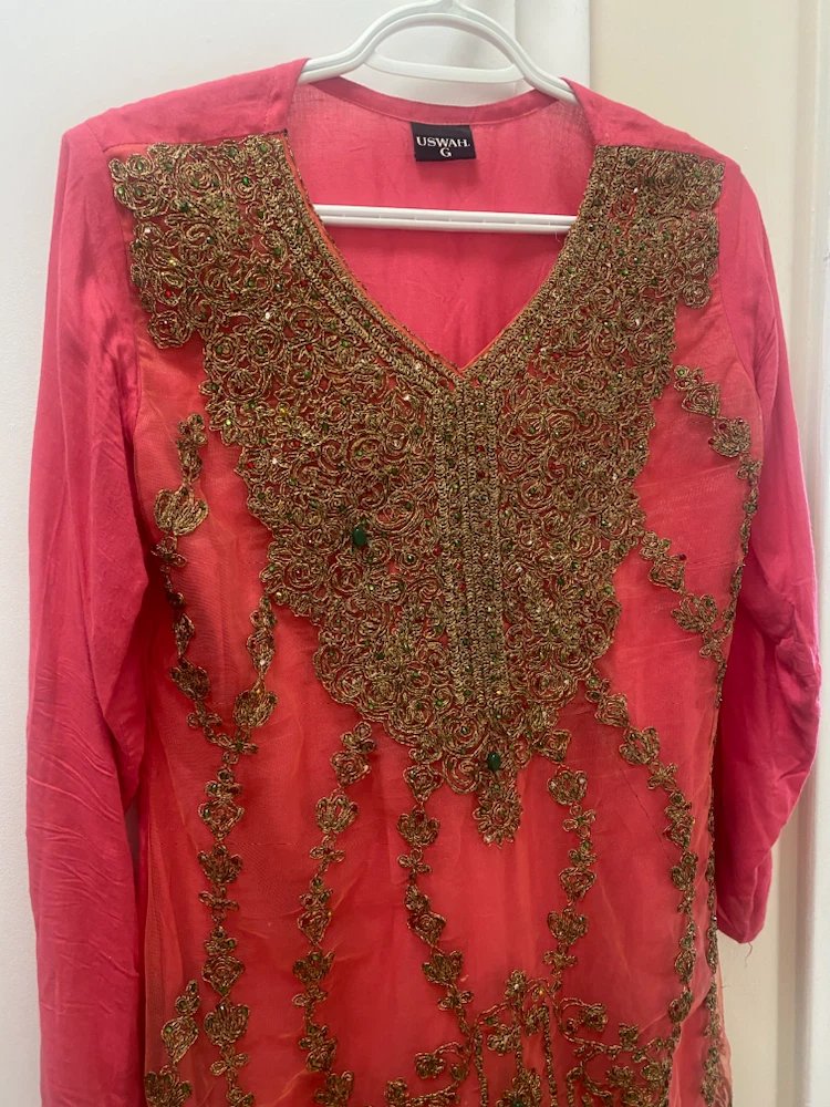 Dress /Uswah Embroidered Pink Tunic - photo 2