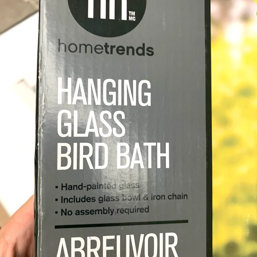 hometrends Hanging Glass Bird Bath - photo 4