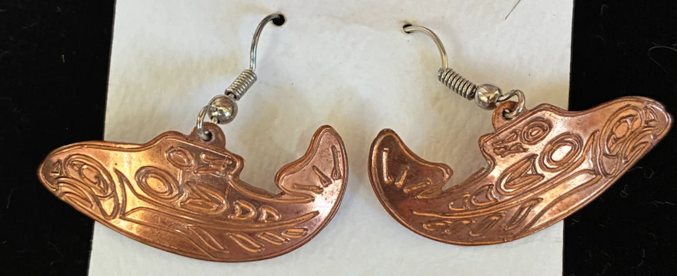 Indigenous Style Copper Fish Earrings