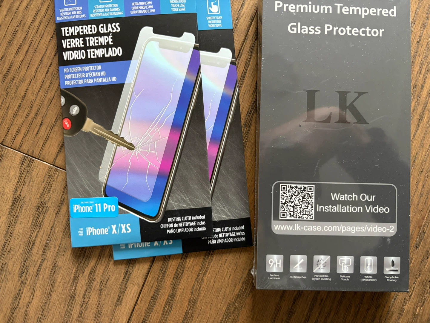 5 Glass Screen Protectors for iPhone 11 Pro X/XS