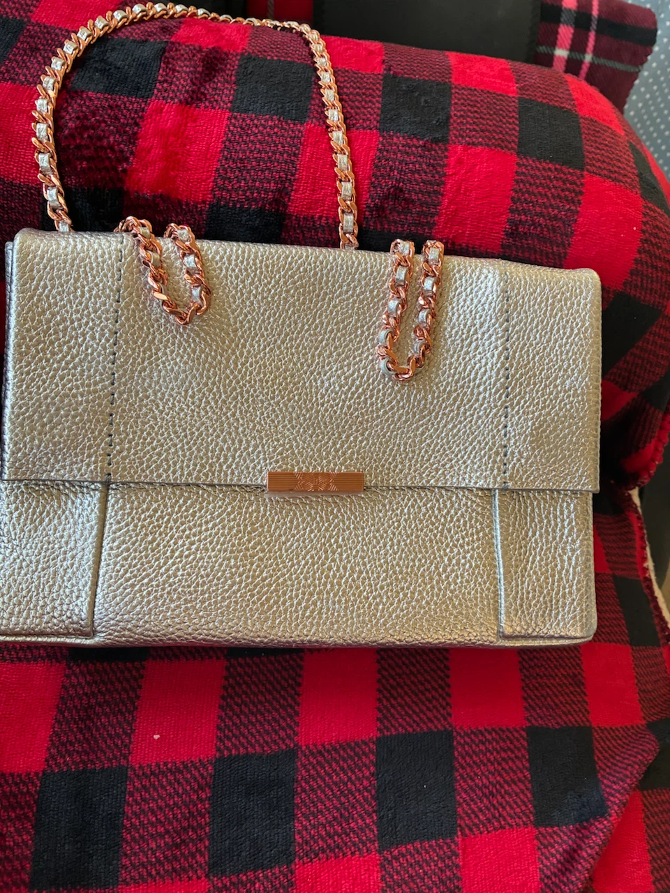 Silver Chain Strap Crossbody Bag