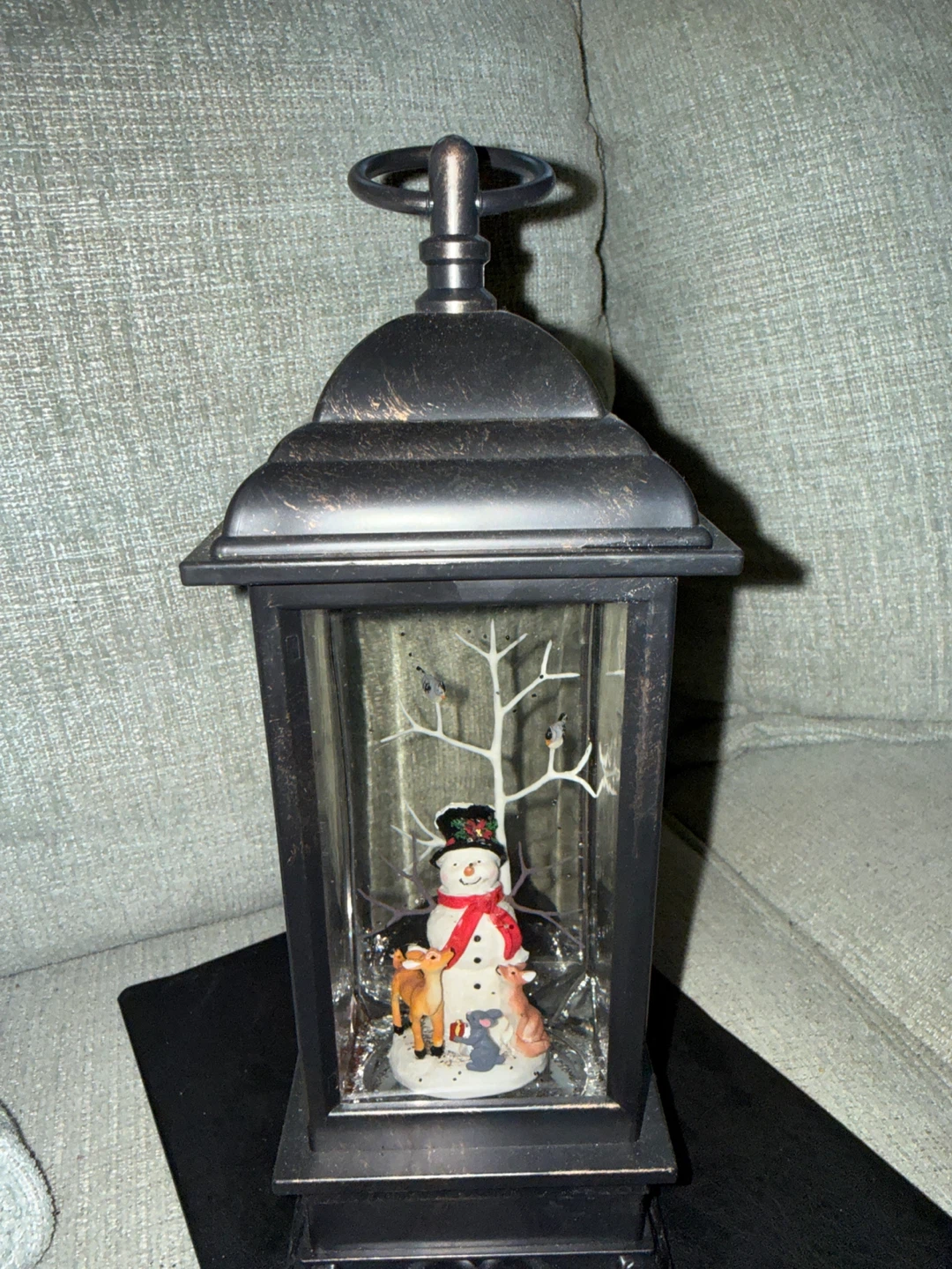 Christmas Snowman metal Lantern