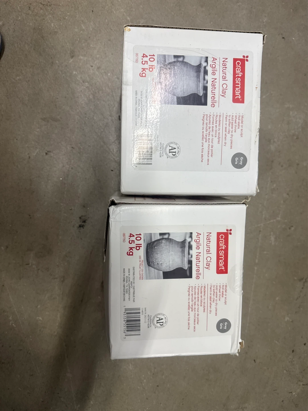 Two Craft Smart Natural Clay Boxes, 10lb Each - photo 3