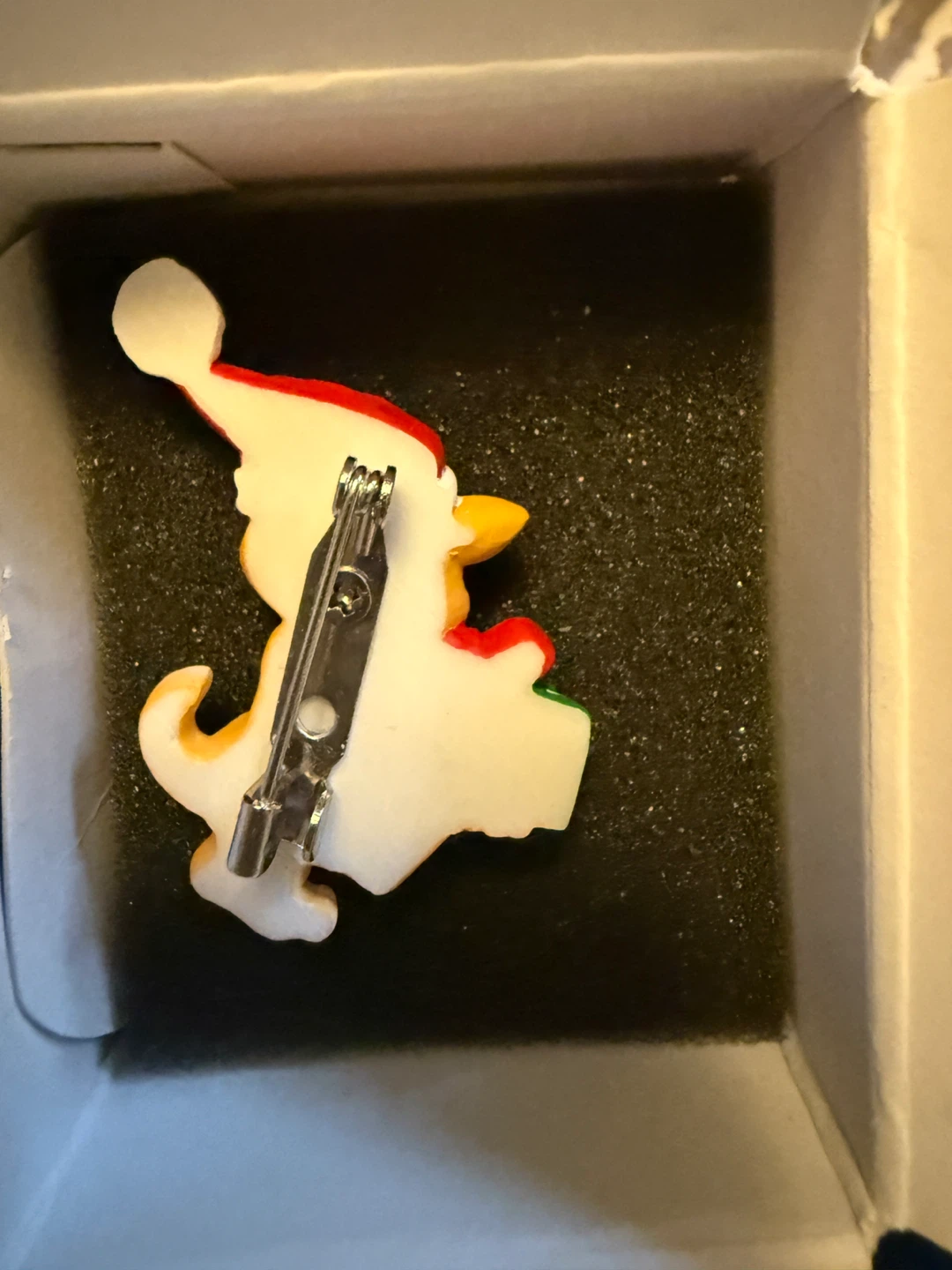 Vintage Christmas Cat Pin with Gift 🏈 - photo 2