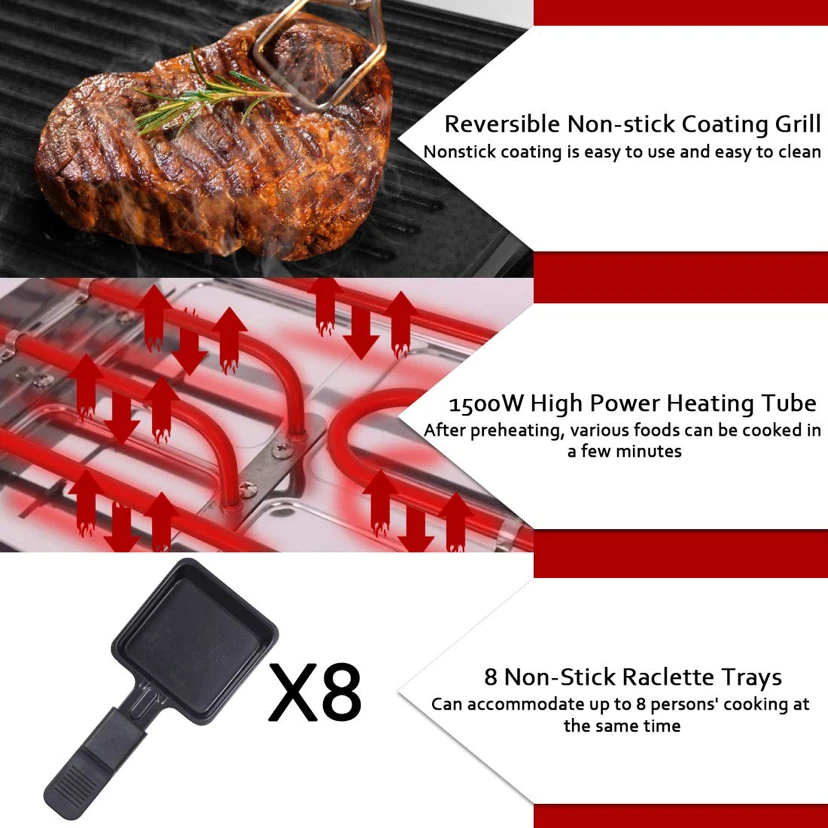 Electric Grill Table, Portable 2 in 1 Korean BBQ - photo 4