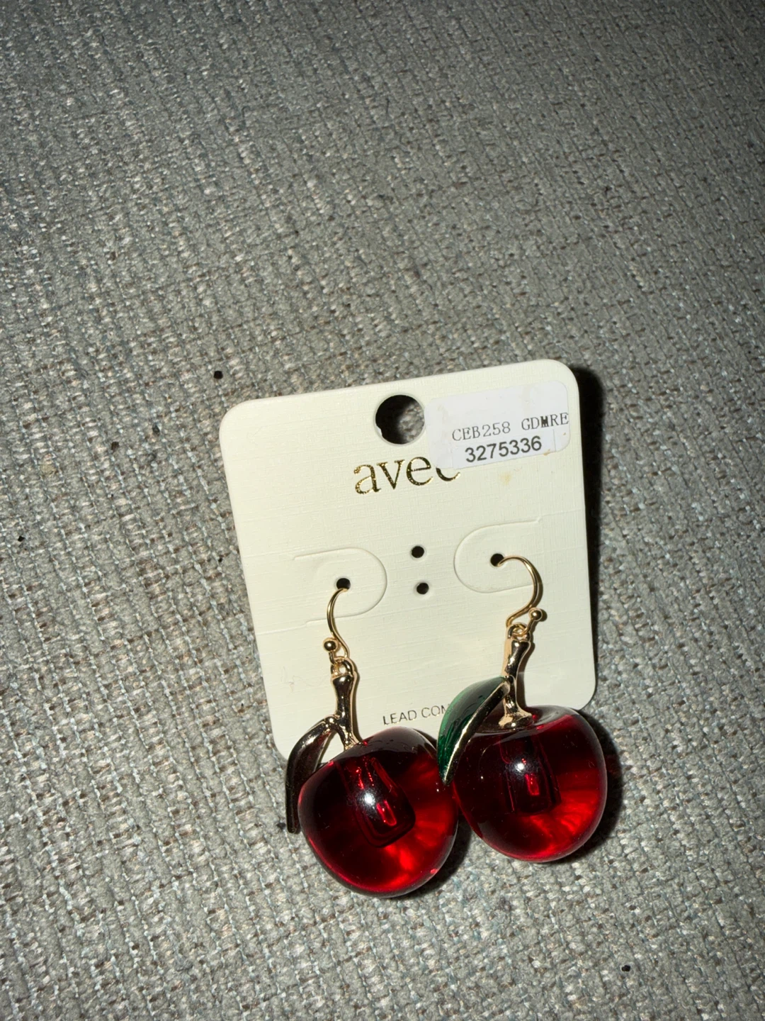 Red Cherry Drop Earrings