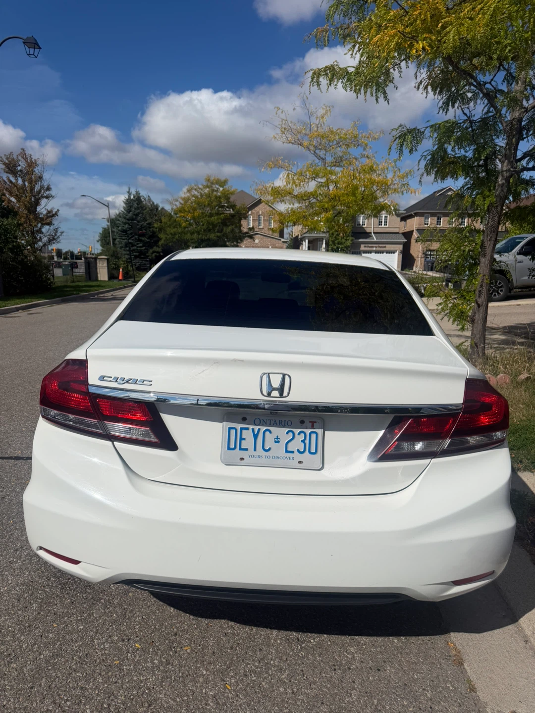 White Honda Civic Sedan