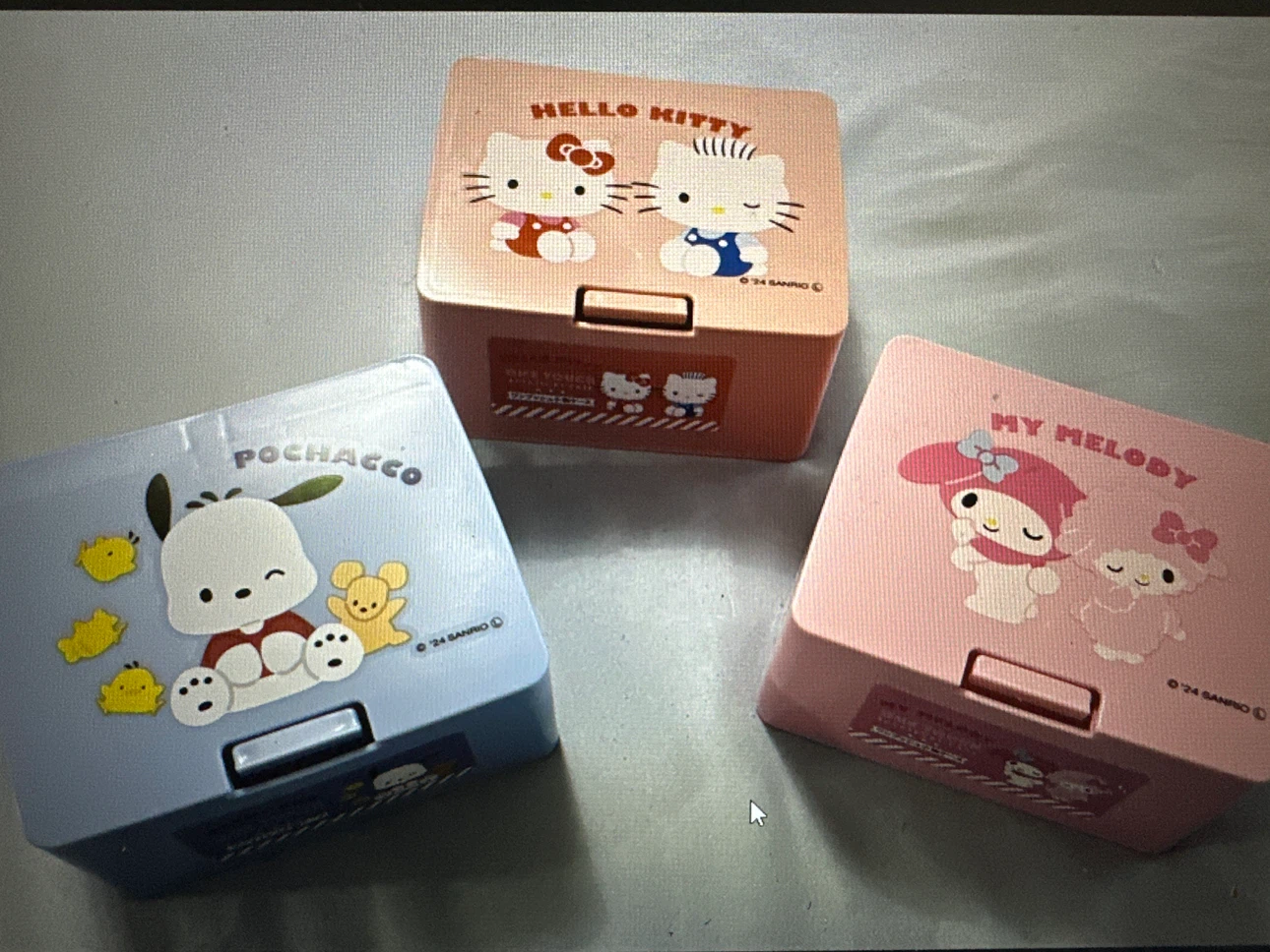 Set of 3 Sanrio One Touch Accessory Cases