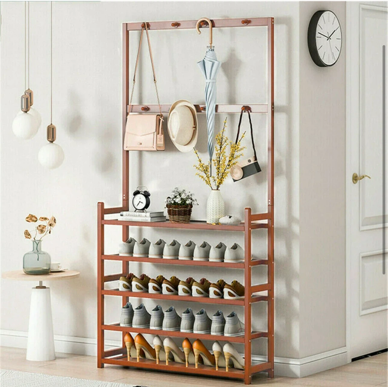 Entryway Coat and Shoe Rack Stand