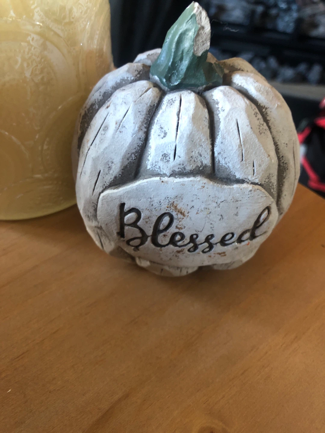 Blessed pumpkin decorative figurine 🏈