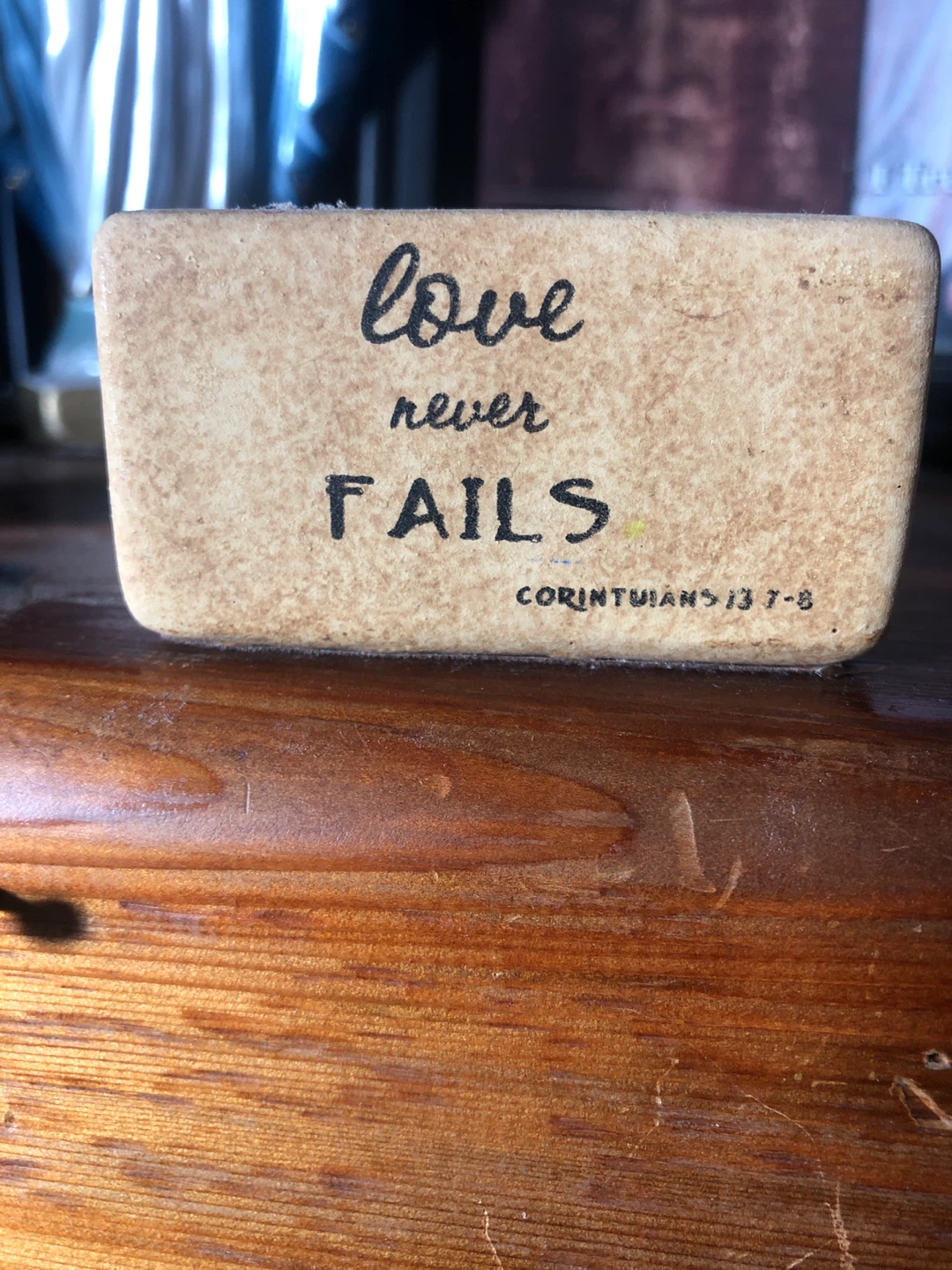 Love Never Fails Tealight Candle Holder 🏈