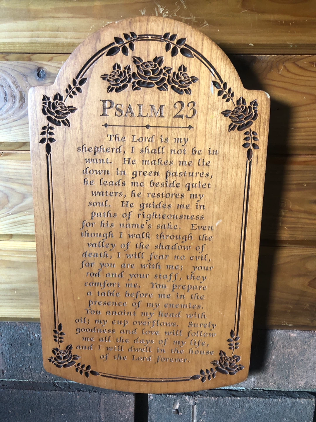 Wooden Psalm 23 Wall Plaque 🏈