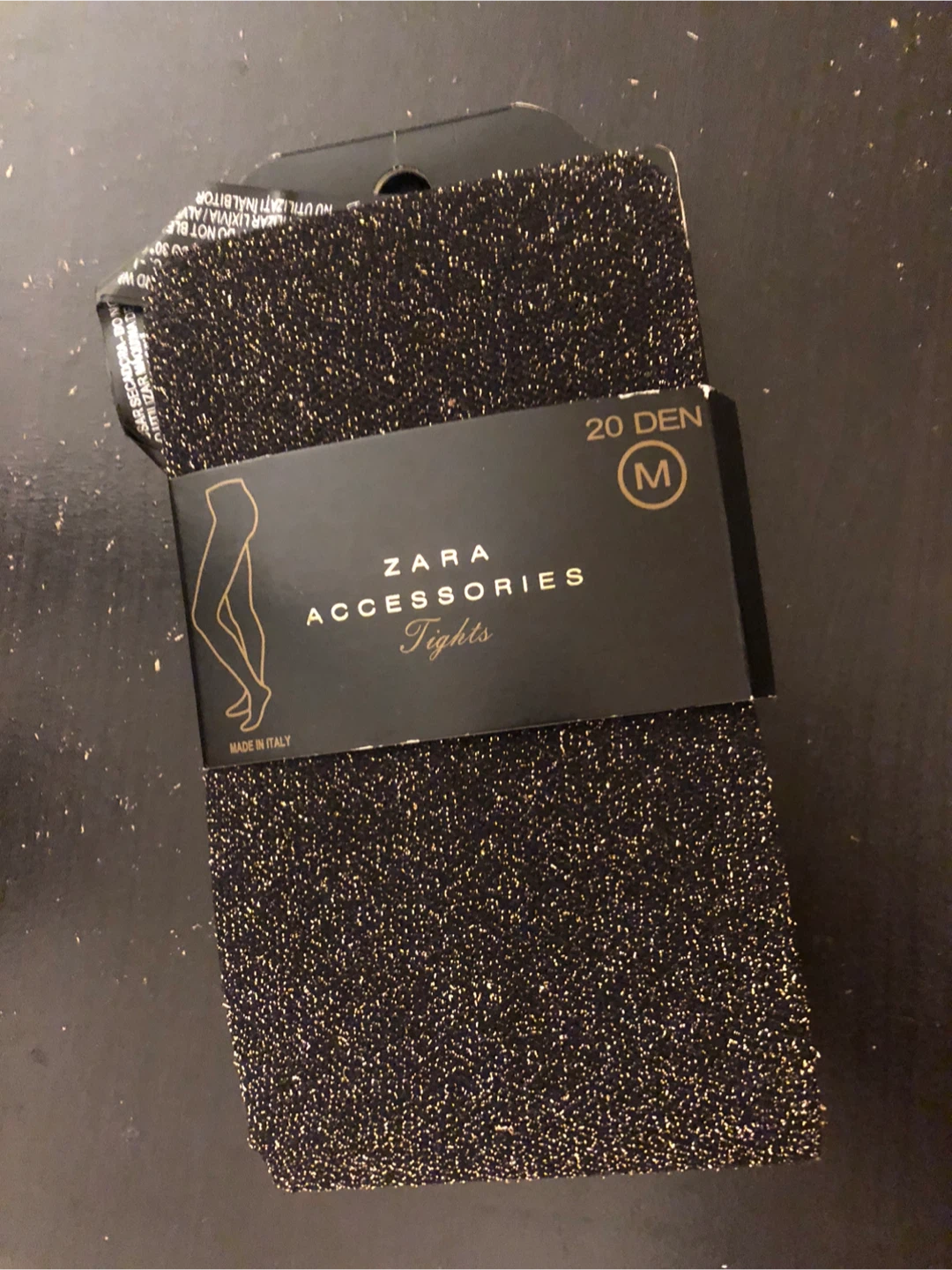 🏈 Zara Accessories Glitter Tights Size M