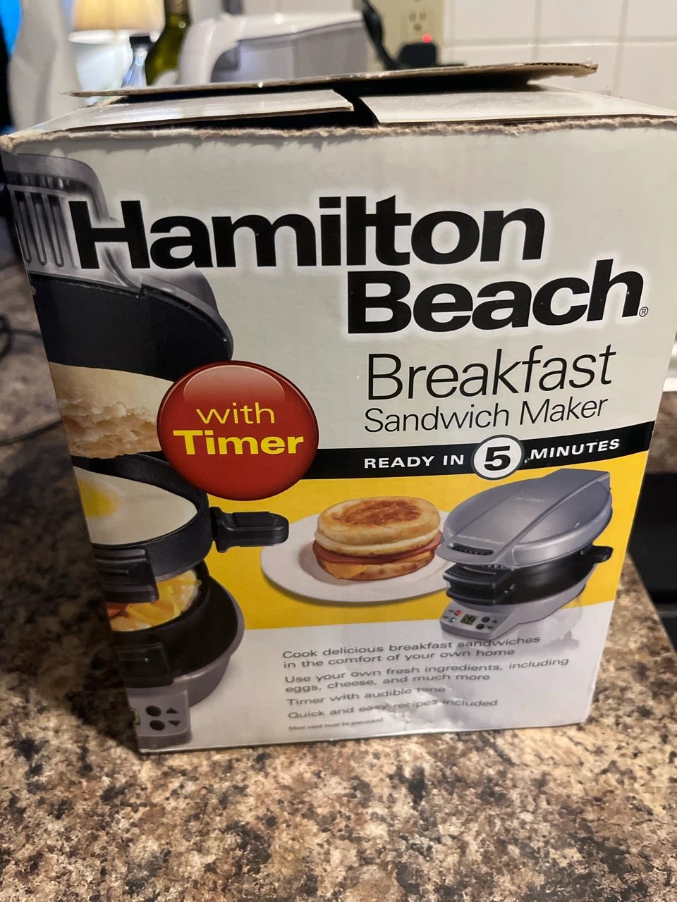 Hamilton Beach Breakfast Sandwich Maker with Timer