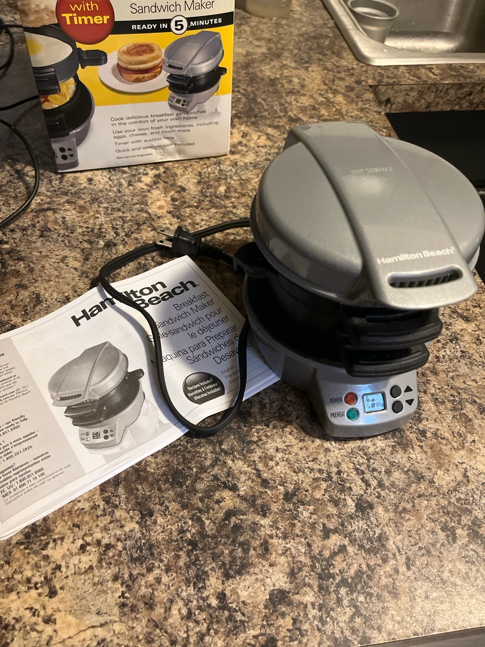 Hamilton Beach Breakfast Sandwich Maker with Timer - photo 3