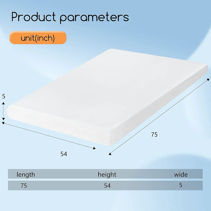 FDW Full 5 Inch Medium-Firm Gel Memory Foam Mattress