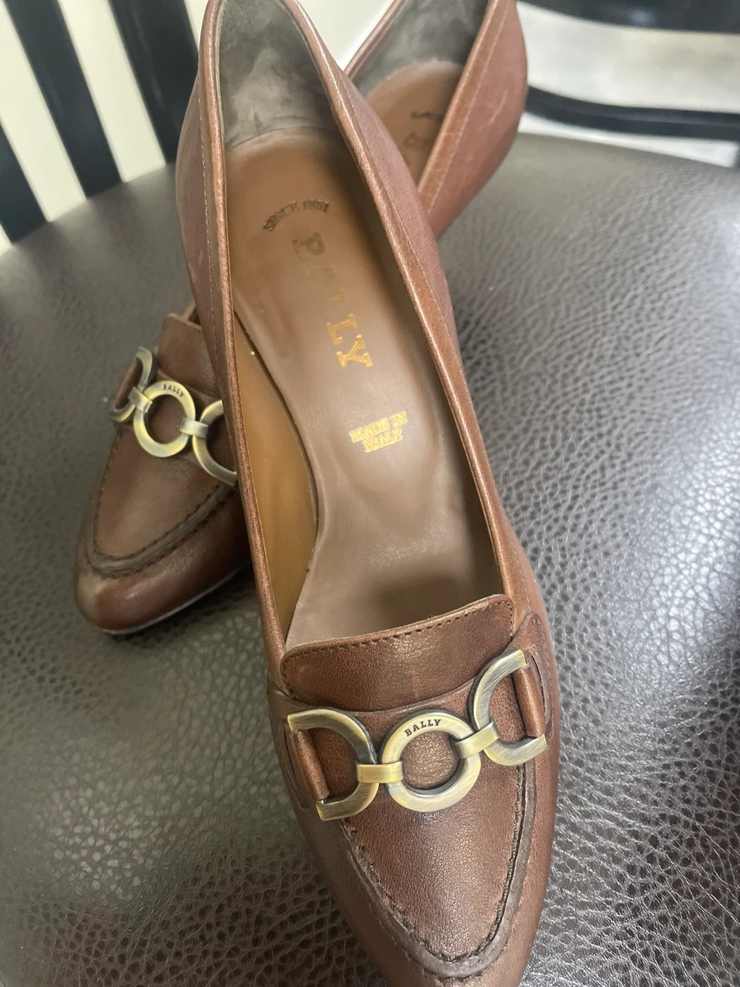 Bally brown leather heels - photo 3