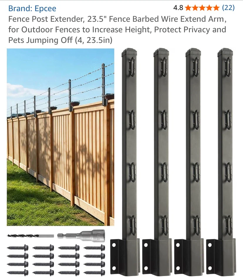 Epcee 23.5" Fence Post Extenders - Set of 4 - photo 4