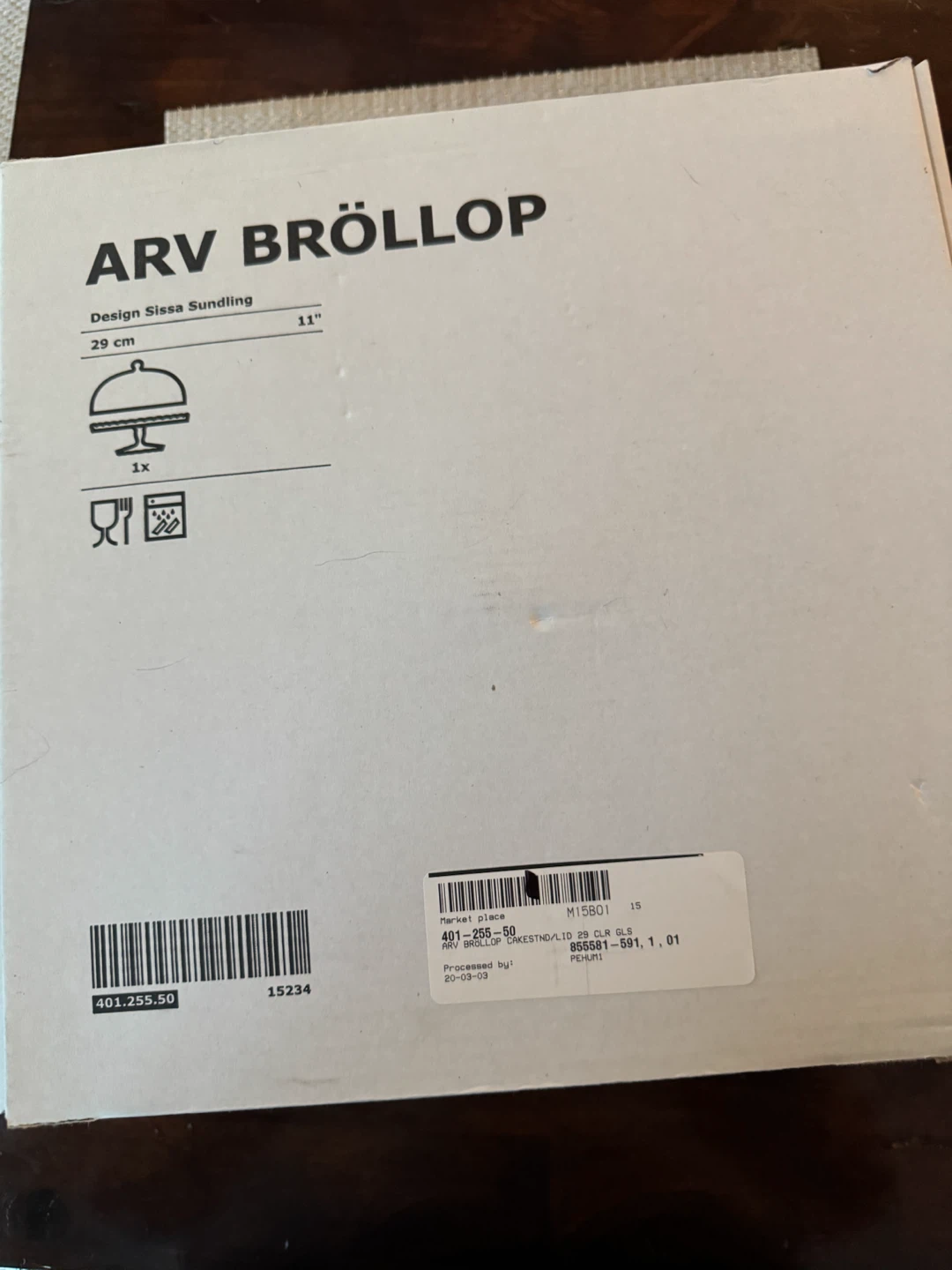 IKEA ARV BRÖLLOP Cake Stand with Lid