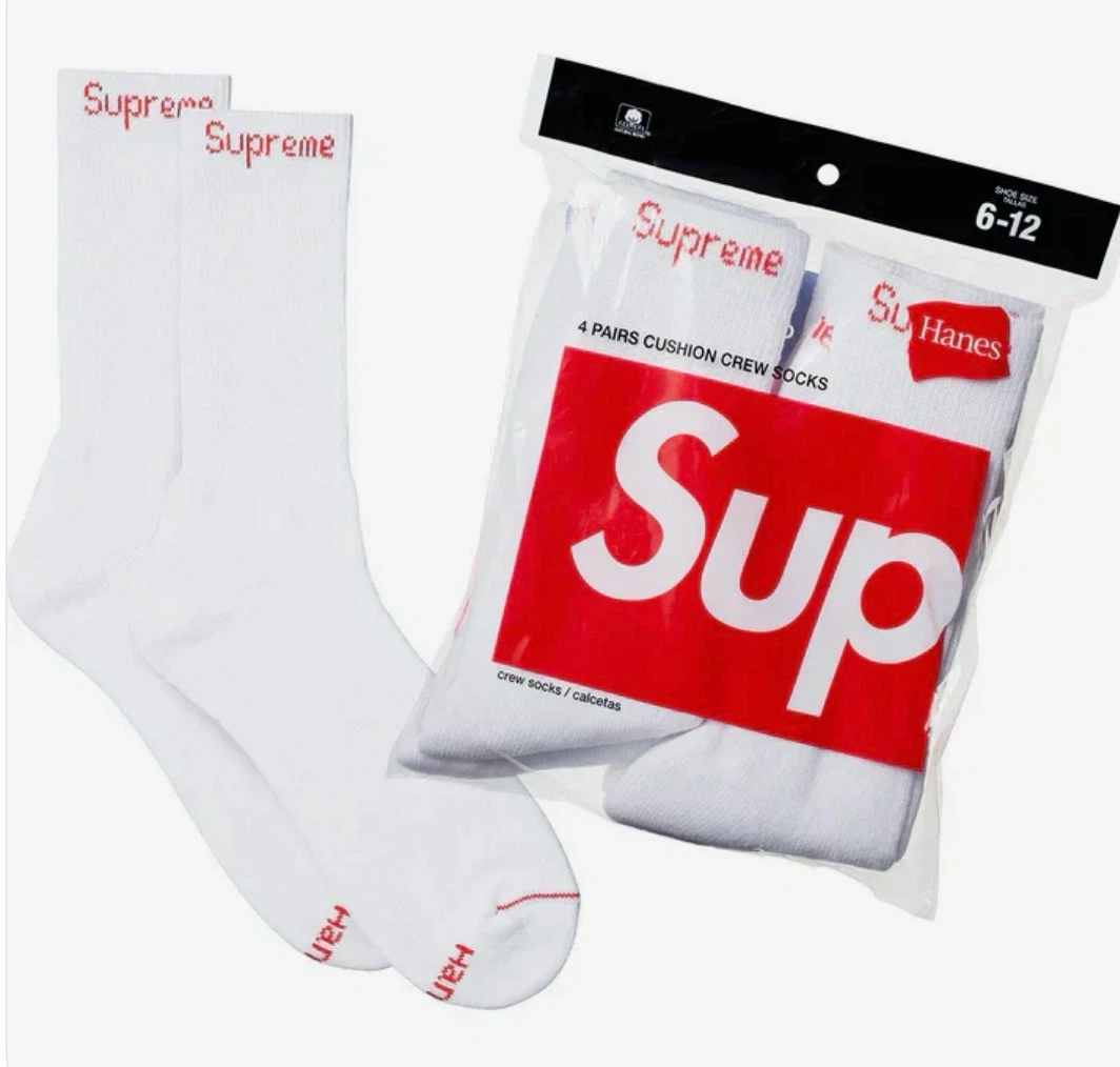 Supreme Hanes Cushion Crew Socks