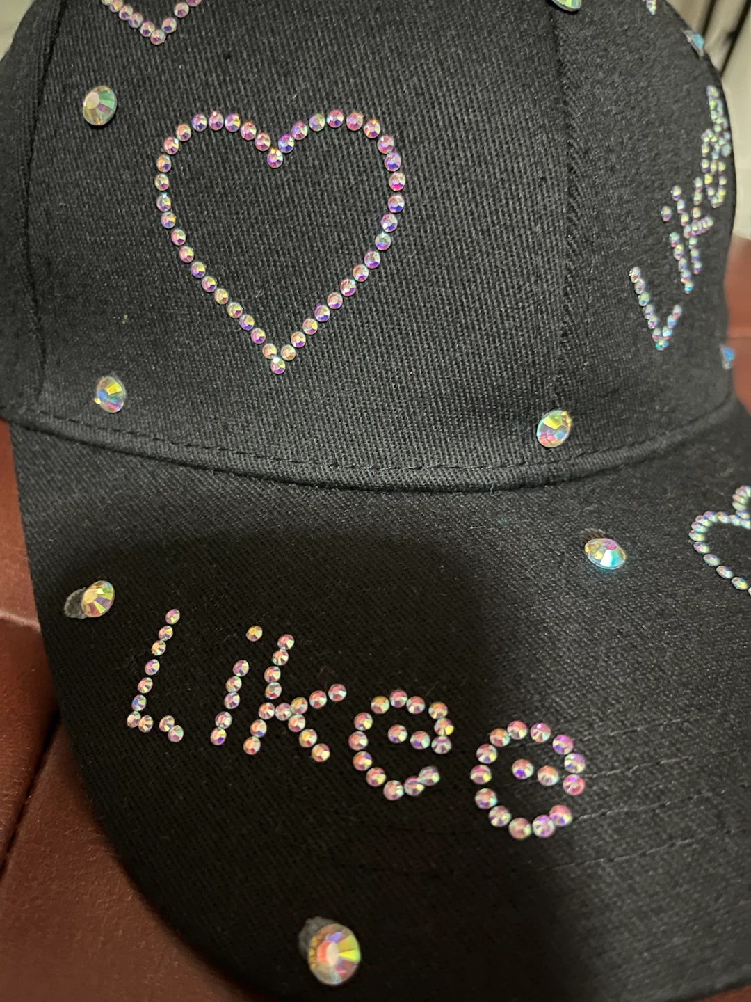 Black Rhinestone Baseball Cap - photo 3