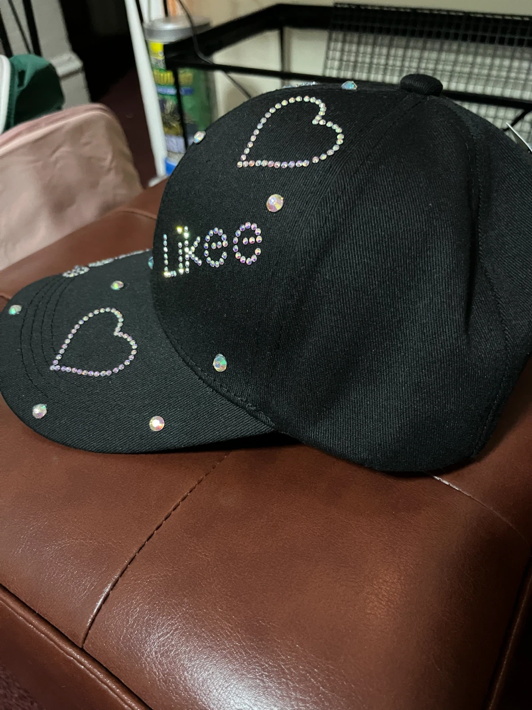 Black Rhinestone Baseball Cap - photo 4
