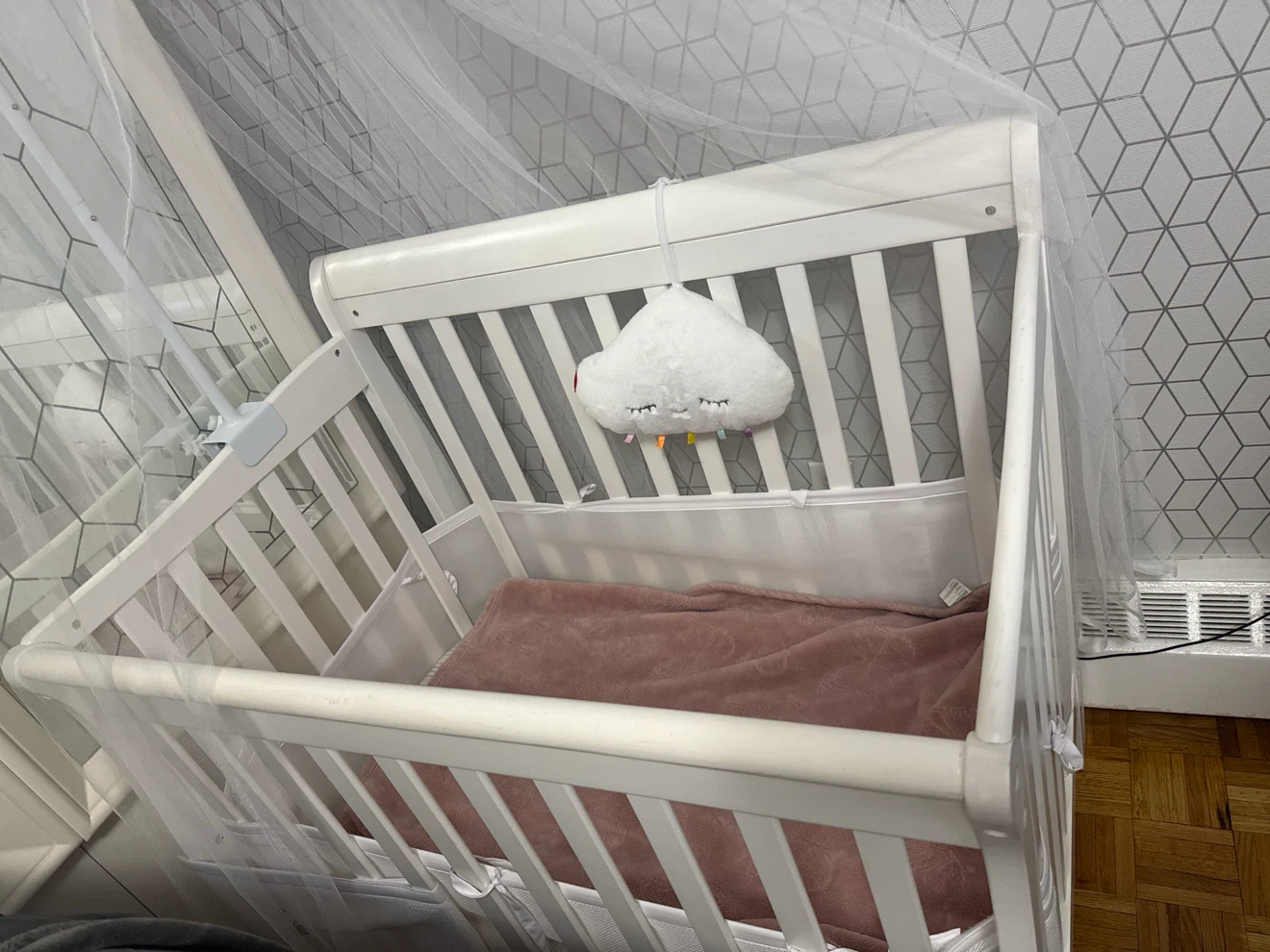 White Baby Mini Crib